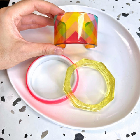 SAMPLE SALE - Resin Bangles (Set of 3)