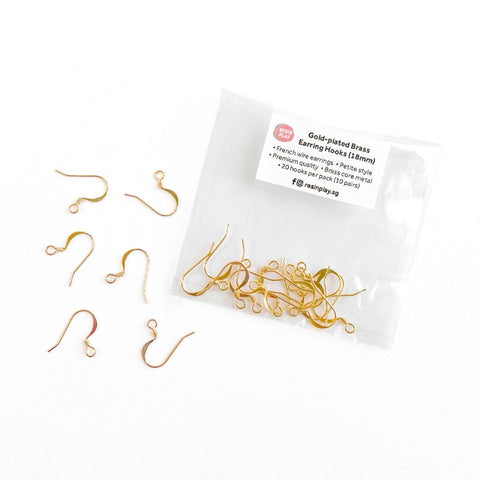 Premium Plated French Wire Earring Hooks - Set of 20 pcs (10 pairs)