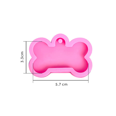 Dog Bone Tag Silicone Mould Set - No Drill
