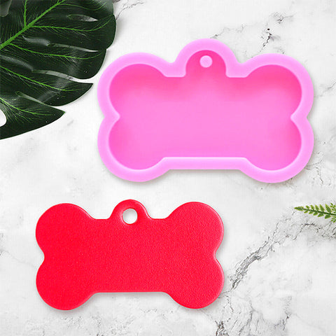 Dog Bone Tag Silicone Mould Set - No Drill