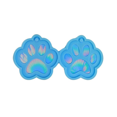 Iridescent Pet Paw Silicone Mould - No Drill