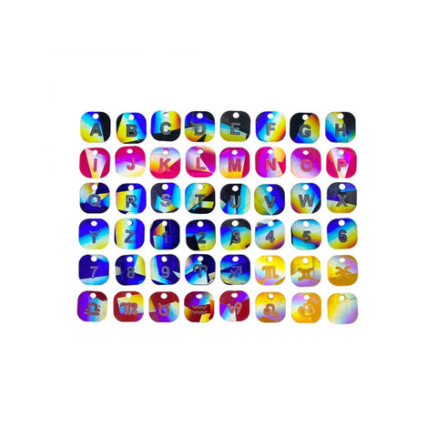 Iridescent Alphabet Letters Silicone Mould - No Drill