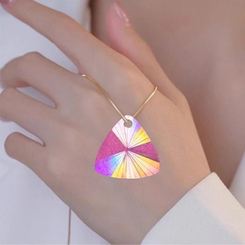 Iridescent Triangle Pendants Silicone Mould - No Drill