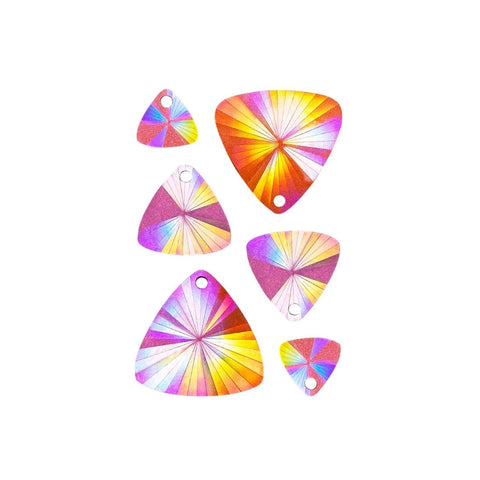 Iridescent Triangle Pendants Silicone Mould - No Drill