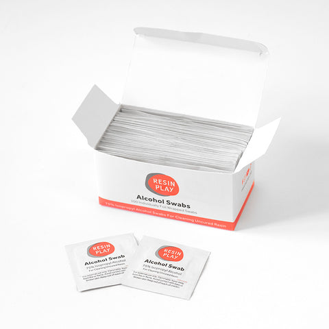 75% Isopropyl Alcohol Swabs for Cleaning Resin Mess or Alcohol Inks - Box of 100 Swabs