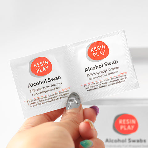 75% Isopropyl Alcohol Swabs for Cleaning Resin Mess or Alcohol Inks - Box of 100 Swabs