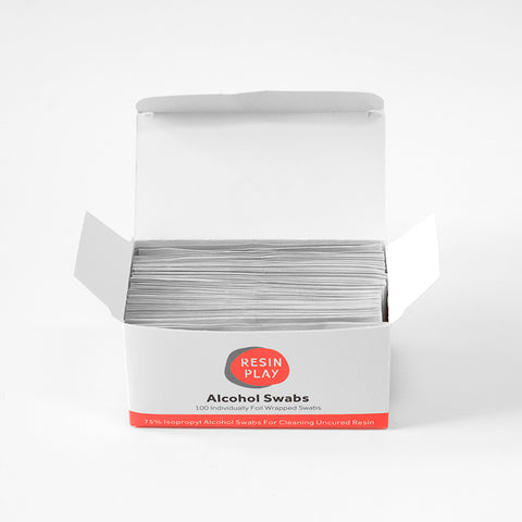 75% Isopropyl Alcohol Swabs for Cleaning Resin Mess or Alcohol Inks - Box of 100 Swabs