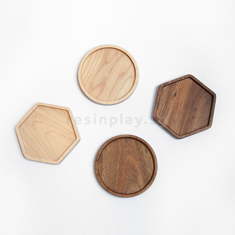 Natural Wooden Coaster Base - Set of 2 or 6