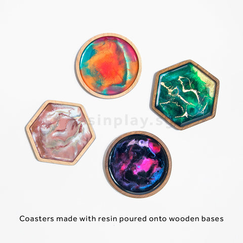 Natural Wooden Coaster Base - Set of 2 or 6