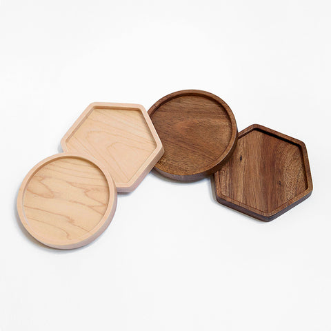 Natural Wooden Coaster Base - Set of 2 or 6