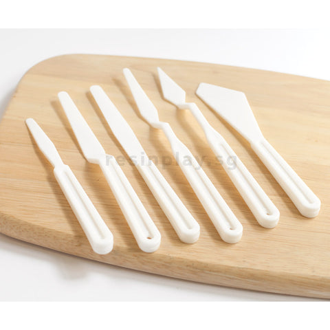 Resin Art Plastic Palette Knives - Set of 6pcs