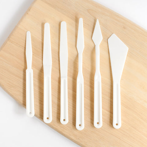 Resin Art Plastic Palette Knives - Set of 6pcs