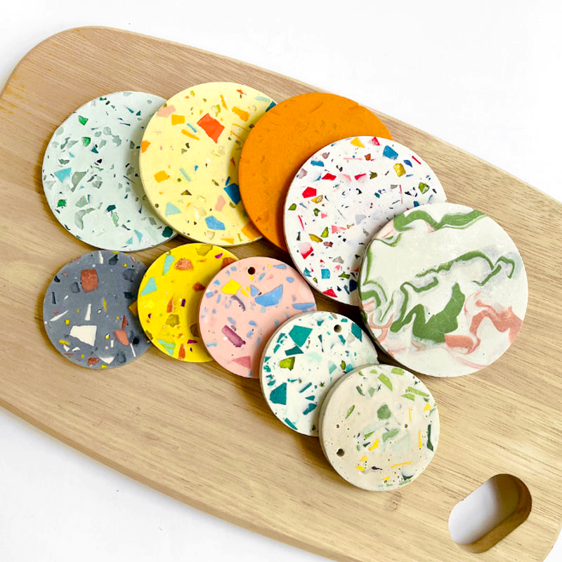 SAMPLE SALE Terrazzo Coaster And Pendent Set