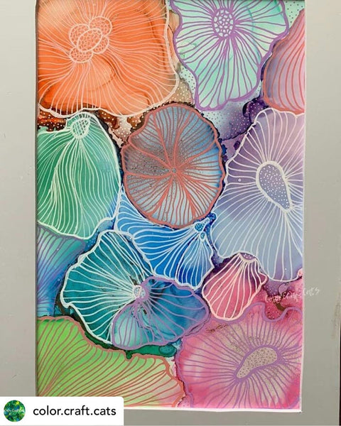 Nara White Waterproof Paper for Alcohol Ink Art - Rectangle