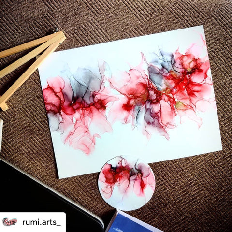 Nara White Waterproof Paper for Alcohol Ink Art - Rectangle