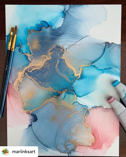 Nara White Waterproof Paper for Alcohol Ink Art - Rectangle