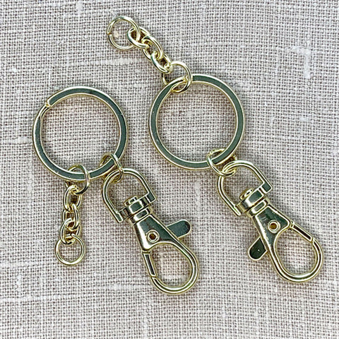 Metal Key Rings With Lobster Clasp - Set of 2 Pcs