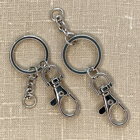 Metal Key Rings With Lobster Clasp - Set of 2 Pcs