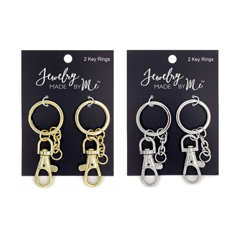 Metal Key Rings With Lobster Clasp - Set of 2 Pcs