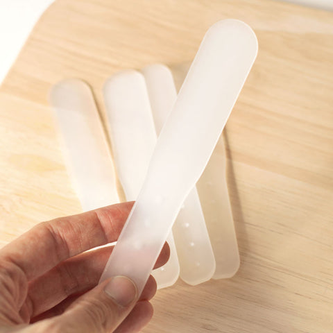 Reusable Flexible Wide Mixing Stir Sticks - Set of 5