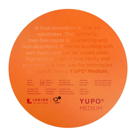 Legion Yupo Waterproof Paper for Alcohol Ink Art - Round