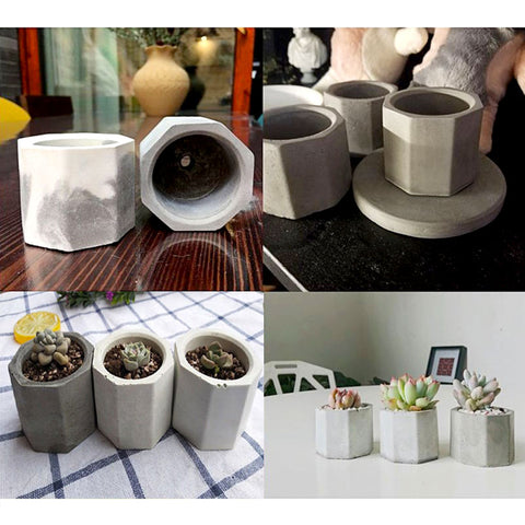 Geometric Planter Silicone Mould for Casting Resin, Jesmonite or Concrete