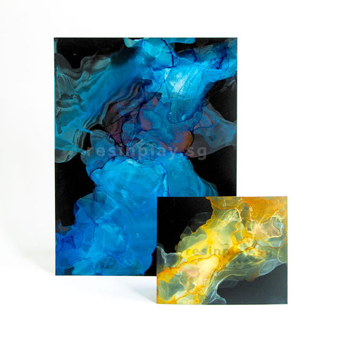 Nara Black Waterproof Paper for Alcohol Ink Art - Rectangle