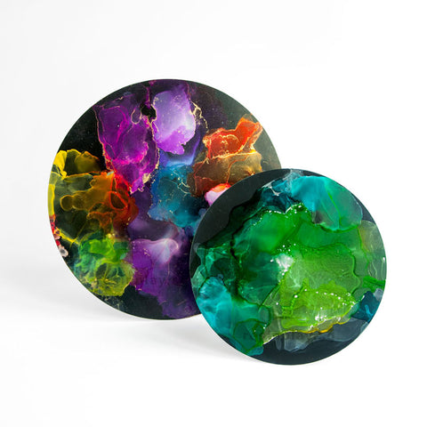Nara Black Waterproof Paper for Alcohol Ink Art - Round