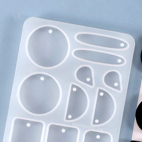 Assorted Earring Pendants Silicone Mould - No Drill