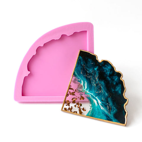 Handmade Agate Slice Coaster Silicone Mould