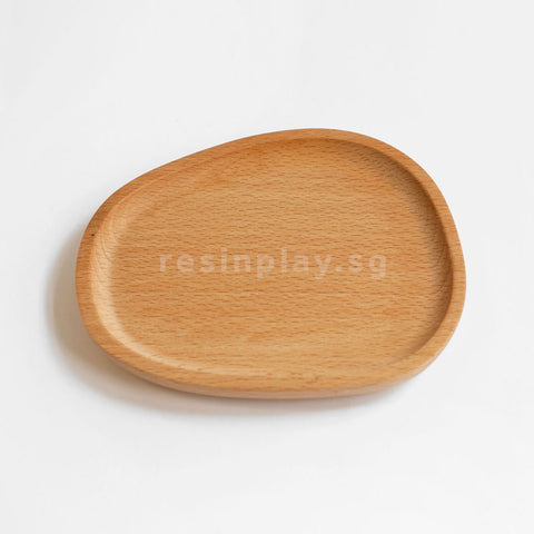 Natural Beech Wood Pebble Dish