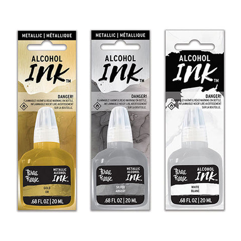 Brea Reese Alcohol Inks - Metallics & White (20ml)