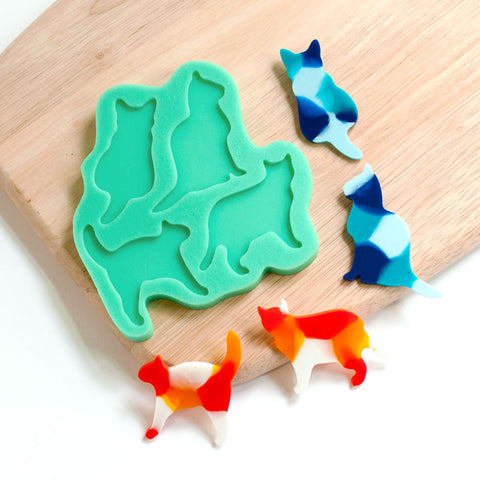 Handmade Multi Cat Shapes Silicone Mould