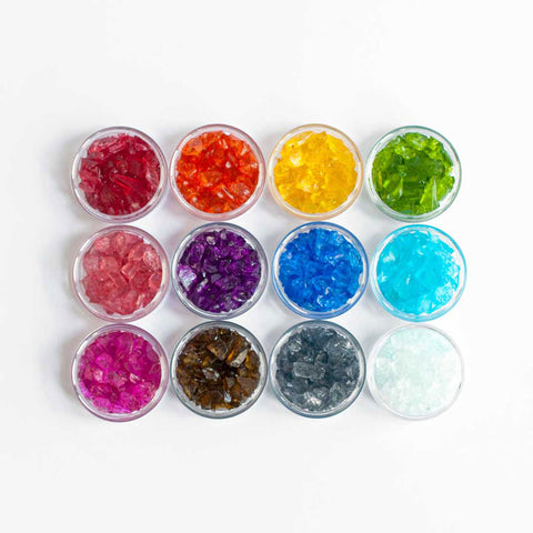 Assorted Crushed Glass for Geode Art & Terrazzo Making