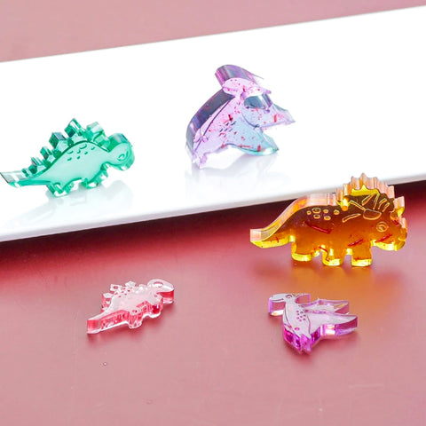 Embossed Dinosaurs Silicone Moulds - No Drill - Set of 2