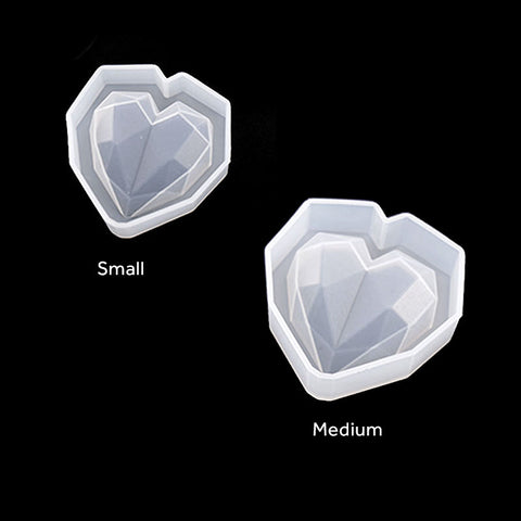 Faceted Heart Silicone Mould