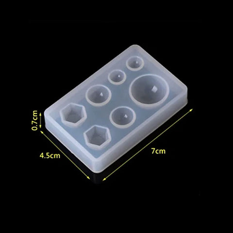 Hexagons & Cabochons Silicone Mould
