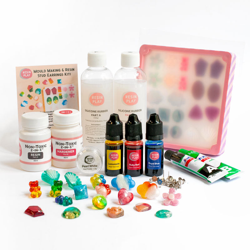 Mould Making & Resin Stud Earrings Starter Kit