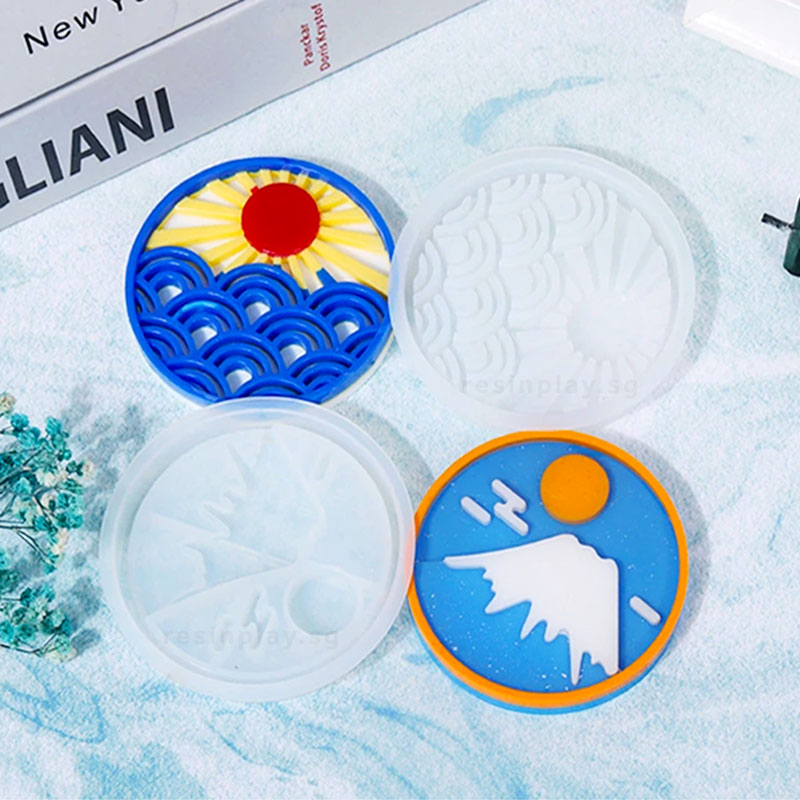 Japanese inspired Scenic Coaster Silicone Mould