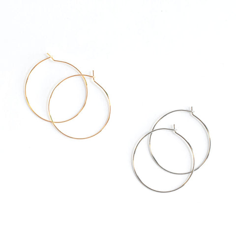 Premium Plated Brass Earring Hoops - Lead-free & Nickel-free (20 Pcs)