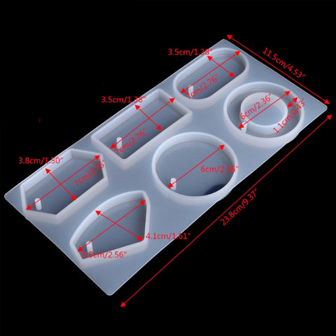 Oversized Pendants Silicone Mould - No Drill