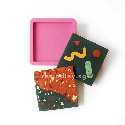 Handmade Square Coaster Silicone Mould for Casting Concrete or Jesmonite
