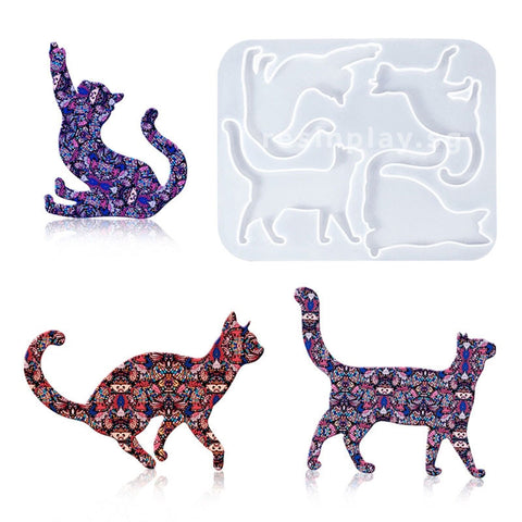 Cat Silhouettes Silicone Mould