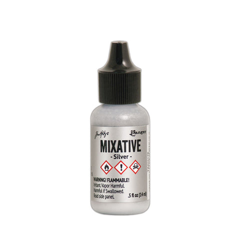 Tim Holtz Ranger Alcohol Inks - White & Metallic Mixatives (14.8ml)