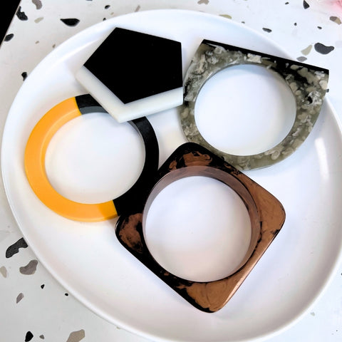 SAMPLE SALE - Resin Bangles (Set of 4)