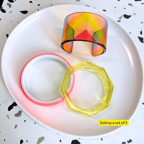 SAMPLE SALE - Resin Bangles (Set of 3)