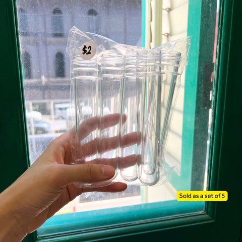 SAMPLE SALE - Plastic Tubes (Set of 5)