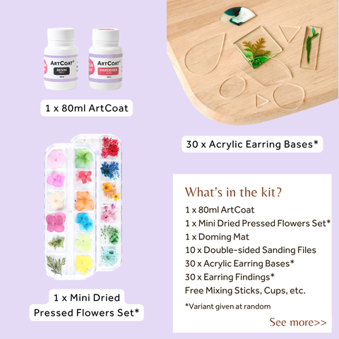 Resin Flower Earrings DIY Kit (While Stocks Last!)