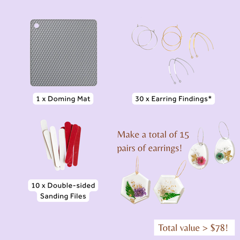 Resin Flower Earrings DIY Kit (While Stocks Last!)