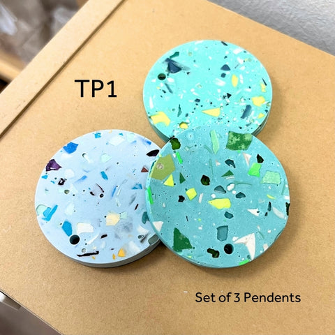 SAMPLE SALE - Terrazzo Round Pendant Set